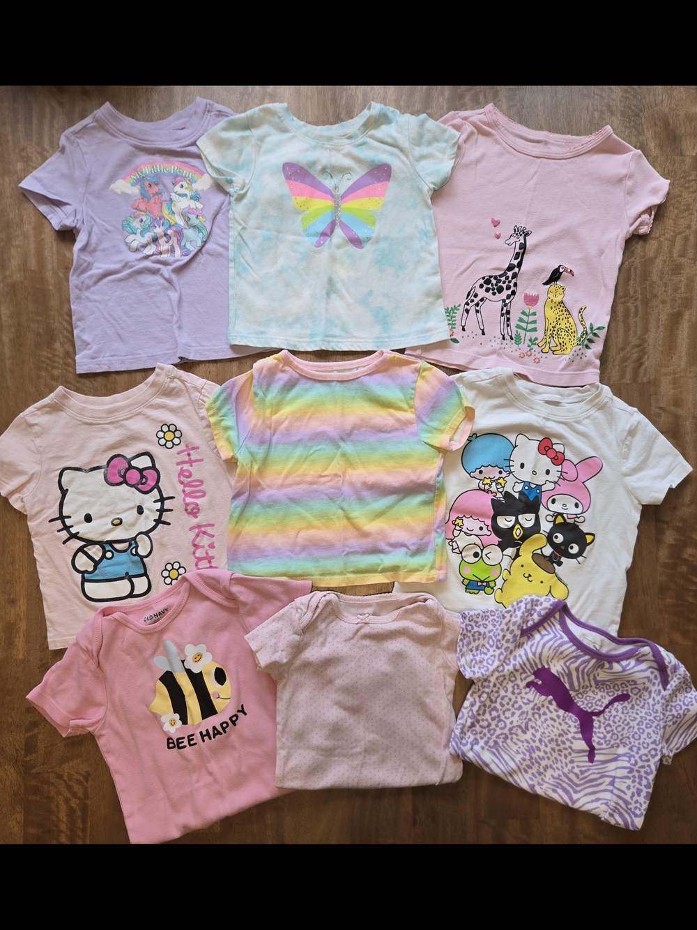 18-24 Girl Shirt Bundle - T-shirts & Onesies - My Little Pony, Hello Kitty, Puma